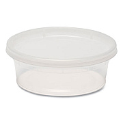 GEN Plastic Deli Container with Lid, 8 oz, Clear, Plastic, 240/Carton (GENDELI8OZ)