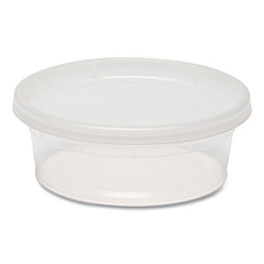 GEN Plastic Deli Container with Lid, 8 oz, Clear, Plastic, 240/Carton (GENDELI8OZ)