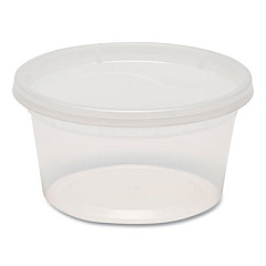 GEN Plastic Deli Container with Lid, 12 oz, Clear, Plastic, 240/Carton (GENDELI12OZ)