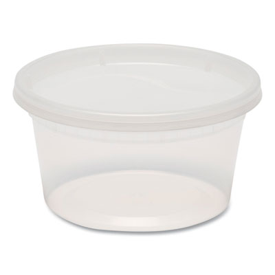 GEN Plastic Deli Container with Lid, 12 oz, Clear, Plastic, 240/Carton (GENDELI12OZ)