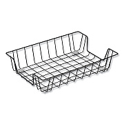 Universal Wire Metal Letter Tray, 1 Section, Letter Size Files, 10" x 14.13" x 3", Black (UNV20071)