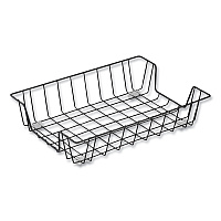 Universal Wire Metal Letter Tray, 1 Section, Letter Size Files, 10" x 14.13" x 3", Black (UNV20071)