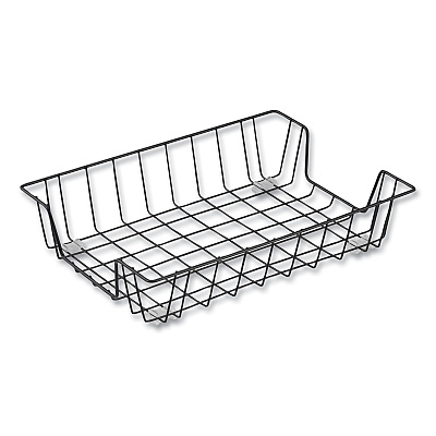 Universal Wire Metal Letter Tray, 1 Section, Letter Size Files, 10" x 14.13" x 3", Black (UNV20071)