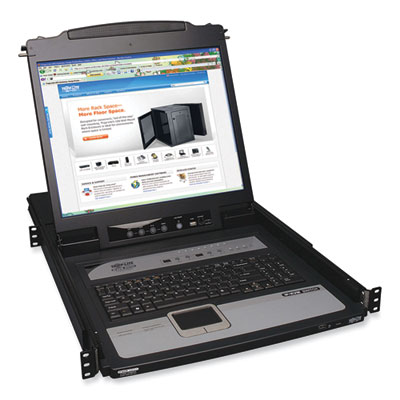 Tripp Lite 8-Port NetDirector 1U Rackmount Console KVM Switch w/ 19" LCD and IP Remote Access, TAA Compliant, Ships in 7-10 Bus Days (B020U0819IP)