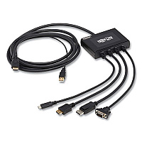 Tripp Lite 4-Port Presentation Adapter, TAA Compliant, Ships in 7-10 Business Days (TRPB3214X1HDVC)