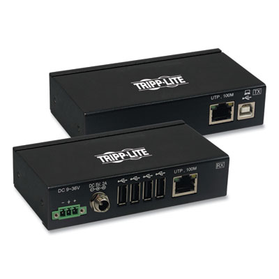 Tripp Lite 4-Port Industrial USB Over CAT6 Extender, 330 ft Range, TAA Compliant, Ships in 7-10 Business Days (TRPB203104INDER)
