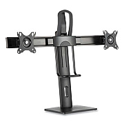 Tripp Lite Safe-IT Precision-Placement Desktop Mount w/ Antimicrobial Protection, 27", BK, Supports 13.2 lb, Ships in 7-10 Bus Days (TRPDDVD1727AM)
