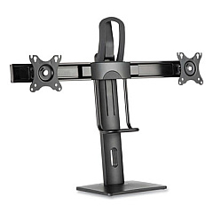 Tripp Lite Safe-IT Precision-Placement Desktop Mount w/ Antimicrobial Protection, 27", BK, Supports 13.2 lb, Ships in 7-10 Bus Days (TRPDDVD1727AM)