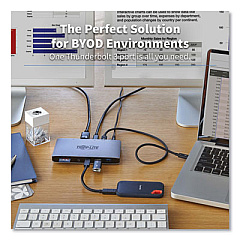 Tripp Lite Thunderbolt 3 Dock w/USB-C Compat and Dual Display,3.5mm/DisplayPort/Micro SD/RJ45/SD/USB/USB-C,BK/GY, Ships in 7-10 Bus Days (TRPMTB3DOCK03)
