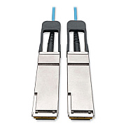 Tripp Lite QSFP+ to QSFP+ Active Fiber Optic Cable, 3.3 ft, Aqua, Ships in 7-10 Business Days (N28F01MAQ)