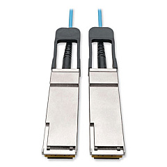 Tripp Lite QSFP+ to QSFP+ Active Fiber Optic Cable, 3.3 ft, Aqua, Ships in 7-10 Business Days (N28F01MAQ)