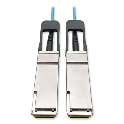 Tripp Lite QSFP+ to QSFP+ Active Fiber Optic Cable, 3.3 ft, Aqua, Ships in 7-10 Business Days (N28F01MAQ)