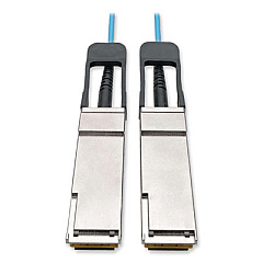Tripp Lite QSFP+ to QSFP+ Active Fiber Optic Cable, 9.8 ft, Aqua, Ships in 7-10 Business Days (N28F03MAQ)