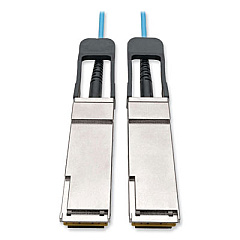 Tripp Lite QSFP+ to QSFP+ Active Fiber Optic Cable, 16.4 ft, Aqua, Ships in 7-10 Business Days (N28F05MAQ)