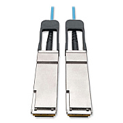 Tripp Lite QSFP+ to QSFP+ Active Fiber Optic Cable, 49.2 ft, Aqua, Ships in 7-10 Business Days (N28F15MAQ)