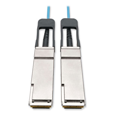 Tripp Lite QSFP+ to QSFP+ Active Fiber Optic Cable, 98.4 ft, Aqua, Ships in 7-10 Business Days (N28F30MAQ)