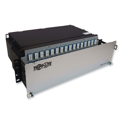 Tripp Lite 3U Preloaded Singlemode Fiber Cable Panel, (48) MTP/MPO (F) to (192) LC Duplex (F), 16.4ft, YW, Ships in 7-10 Business Days (N48S48M8L405)