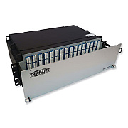 Tripp Lite 3U Preloaded Singlemode Fiber Cable Panel, (64) MTP/MPO (F) to (256) LC Duplex (M), 9.8 ft, YW, Ships in 7-10 Bus Days (N48S64M8L403)