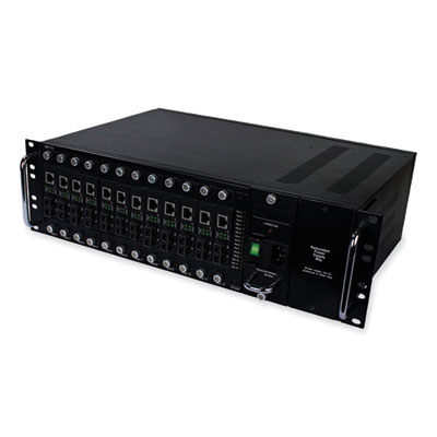 Tripp Lite 12-Slot Media Converter Chassis, 3U, Black, TAA Compliant, Ships in 7-10 Business Days (N785CH12)