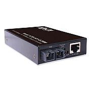Tripp Lite 10/100/1000 Mbps Gigabit Ethernet Multimode Hardened Copper to Fiber Media Converter, Black, Ships in 7-10 Business Days (N785H01SCMM)