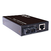 Tripp Lite 10/100/1000 Mbps Gigabit Ethernet Singlemode Hardened Copper to Fiber Media Converter, Black, Ships in 7-10 Business Days (N785H01SCSM)
