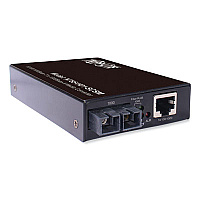 Tripp Lite 10/100/1000 Mbps Gigabit Ethernet Singlemode Hardened Copper to Fiber Media Converter, Black, Ships in 7-10 Business Days (N785H01SCSM)