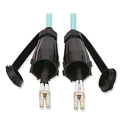 Tripp Lite Industrial Duplex Fiber Optic Patch Cable, 16.4 ft, Aqua, Ships in 7-10 Business Days (N82005MIND)