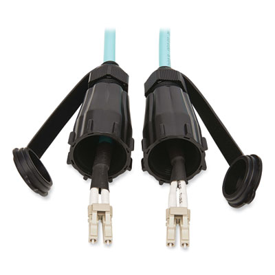 Tripp Lite Industrial Duplex Fiber Optic Patch Cable, 32.8 ft, Aqua, Ships in 7-10 Business Days (N82010MIND)