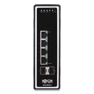Tripp Lite 4-Port Managed Industrial Gigabit Ethernet Switch, TAA Compliant, Ships in 7-10 Business Days (NGIM04C2)