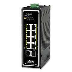 Tripp Lite 8-Port Unmanaged Industrial PoE+/SFP Gigabit Ethernet Switch, TAA Compliant, Ships in 7-10 Business Days (NGIU08C2POE8)