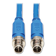 Tripp Lite Shielded M12 X-Code CAT6a Ethernet Cable, 9.8 ft, Blue, Ships in 7-10 Business Days (NM126A103MBL)
