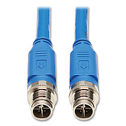 Tripp Lite Shielded M12 X-Code CAT6a Ethernet Cable, 16.4 ft, Blue, Ships in 7-10 Business Days (NM126A105MBL)