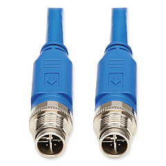 Tripp Lite M12 X-Code CAT6 Ethernet Cable, 3.3 ft, Blue, Ships in 7-10 Business Days (NM1260101MBL)