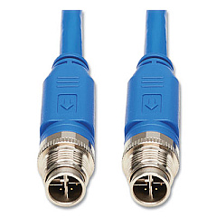 Tripp Lite M12 X-Code CAT6 Ethernet Cable, 9.8 ft, Blue, Ships in 7-10 Business Days (NM1260103MBL)