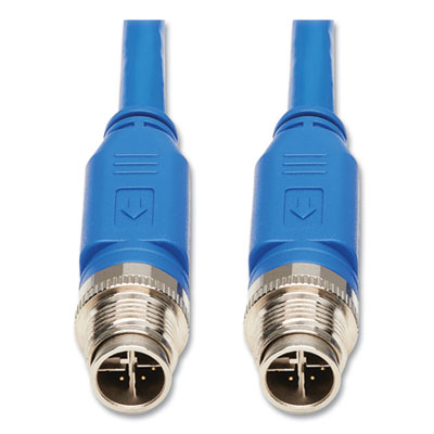 Tripp Lite M12 X-Code CAT6 Ethernet Cable, 9.8 ft, Blue, Ships in 7-10 Business Days (NM1260103MBL)