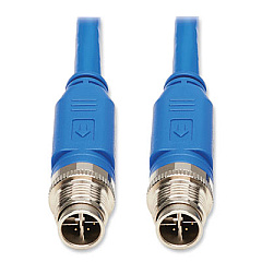 Tripp Lite M12 X-Code CAT6 Ethernet Cable, 32.8 ft, Blue, Ships in 7-10 Business Days (NM1260110MBL)