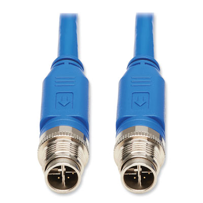 Tripp Lite M12 X-Code CAT6 Ethernet Cable, 32.8 ft, Blue, Ships in 7-10 Business Days (NM1260110MBL)