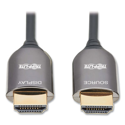 Tripp Lite HDMI Plenum-Rated Active Fiber Optic Cable, 65.6 ft, Black, Ships in 7-10 Business Days (P568F20M8K6)
