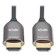 Tripp Lite HDMI Plenum-Rated Active Fiber Optic Cable, 82 ft, Black, Ships in 7-10 Business Days (P568F25M8K6)