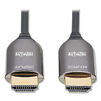 Tripp Lite HDMI Plenum-Rated Active Fiber Optic Cable, 82 ft, Black, Ships in 7-10 Business Days (P568F25M8K6)