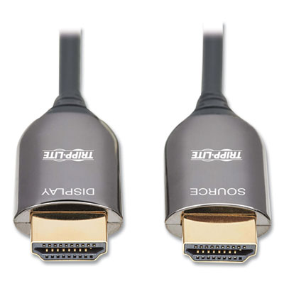 Tripp Lite HDMI Plenum-Rated Active Fiber Optic Cable, 98.4 ft, Black, Ships in 7-10 Business Days (P568F30M8K6)