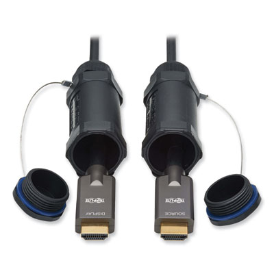 Tripp Lite High-Speed Armored Hooded HDMI Active Fiber Optic Cable, 230 ft, Black, Ships in 7-10 Business Days (P568FA70MWR)