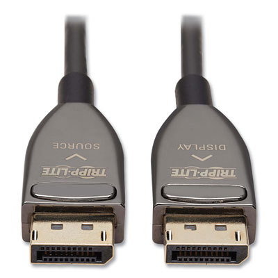 Tripp Lite DisplayPort Active Fiber Optic Cable, 49.2 ft, Black, Ships in 7-10 Business Days (TRPP580F315M8K6)