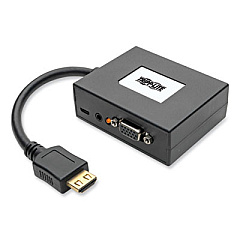 Tripp Lite HDMI to VGA + Audio Adapter Converter Splitter, 6", Black, Ships in 7-10 Business Days (P13106N2VAU)