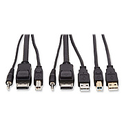 Tripp Lite DisplayPort KVM Cable Kit, 10 ft, Black, Ships in 7-10 Business Days (TRPP783010U)