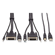 Tripp Lite DVI KVM Cable Kit, 6 ft, Black, Ships in 7-10 Business Days (TRPP784006U)
