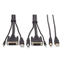 Tripp Lite DVI KVM Cable Kit, 6 ft, Black, Ships in 7-10 Business Days (TRPP784006U)