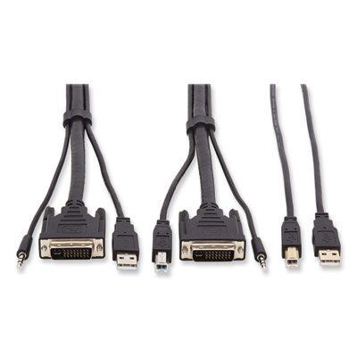 Tripp Lite DVI KVM Cable Kit, 6 ft, Black, Ships in 7-10 Business Days (TRPP784006U)