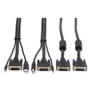 Tripp Lite Dual DVI KVM Cable Kit, 10 ft, Black, Ships in 7-10 Business Days (TRPP784010DV)