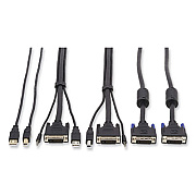 Tripp Lite 3.5 mm/DVI/USB Three-in-One KVM Cable Kit, 10 ft, Black, Ships in 7-10 Business Days (P784010DVU)